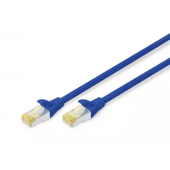 DIGITUS Cavo patch - CAT6a - S/FTP - protezione linguetta - Cu - 1 m - blu