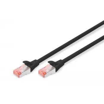 DIGITUS Cavo patch conduttore in rame - CAT6 - S/FTP - Snagless - 1 m - nero