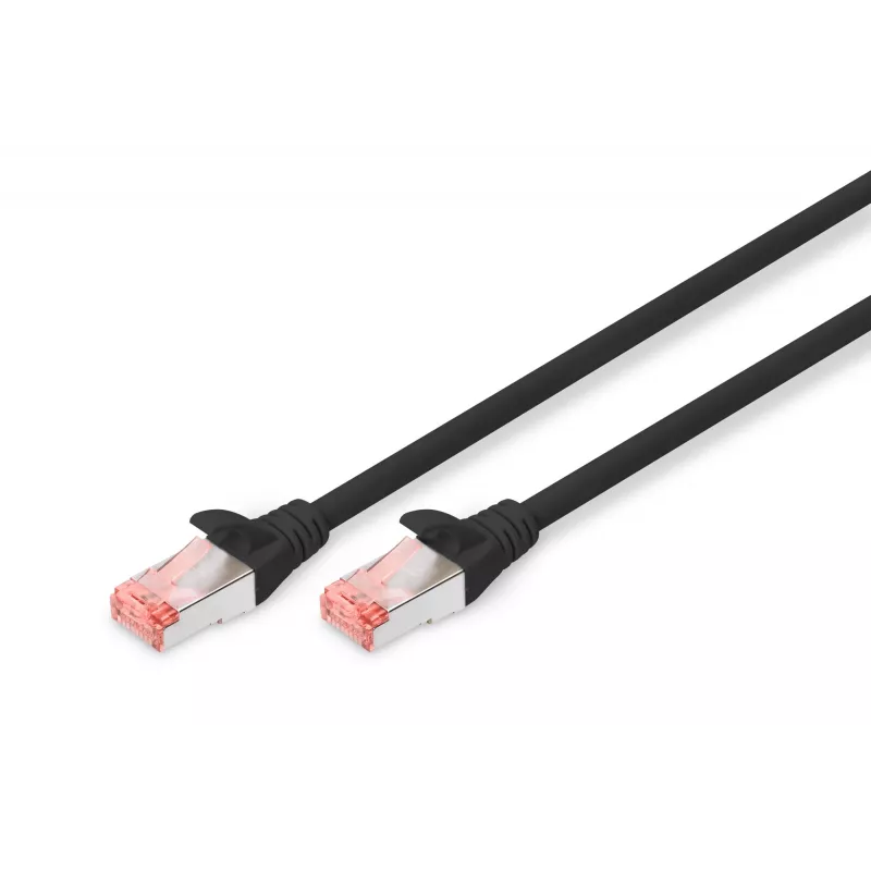 DIGITUS Cavo patch conduttore in rame - CAT6 - S/FTP - Snagless - 1 m - nero