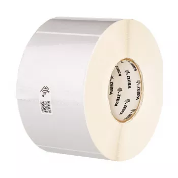 Rotolo di etichette Zebra Z-Ultimate 3000T argento adesivo permanente, poliestere, 70×32 mm, anima 25 mm, Ø rotolo 127 mm, 28.440 etichette