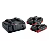 METABO batteria LiHD Xtreme 18V 4.0Ah 2 pezzi + caricabatterie ASC 290