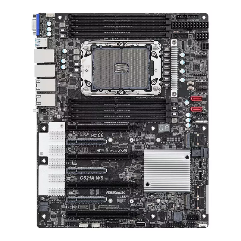 ASRock C621A WS scheda madre - chipset Intel C621A - socket LGA4189 - formato CEB - 8x DDR4 DIMM - 2x 10GbE LAN - IPMI