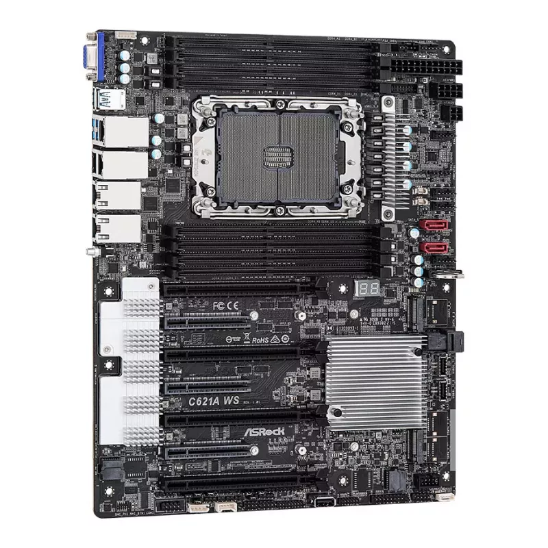 ASRock C621A WS scheda madre - chipset Intel C621A - socket LGA4189 - formato CEB - 8x DDR4 DIMM - 2x 10GbE LAN - IPMI