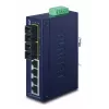 PLANET ISW-621TS15 switch Fast Ethernet industrial unmanaged L2 con 4x 10/100 + 2x 100Base-FX SC multi-mode, montaggio su guida DIN/parete, da -40 a 75 °C