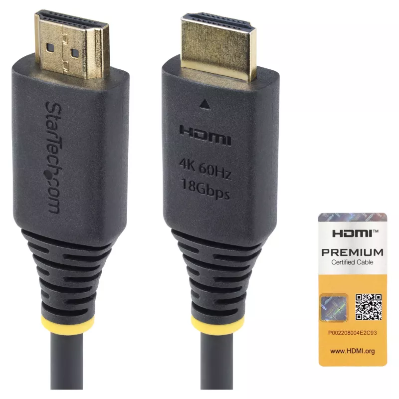 StarTech.com cavo HDMI High Speed Premium Certified 1,5 m (4,9 ft), 4K60Hz, nero