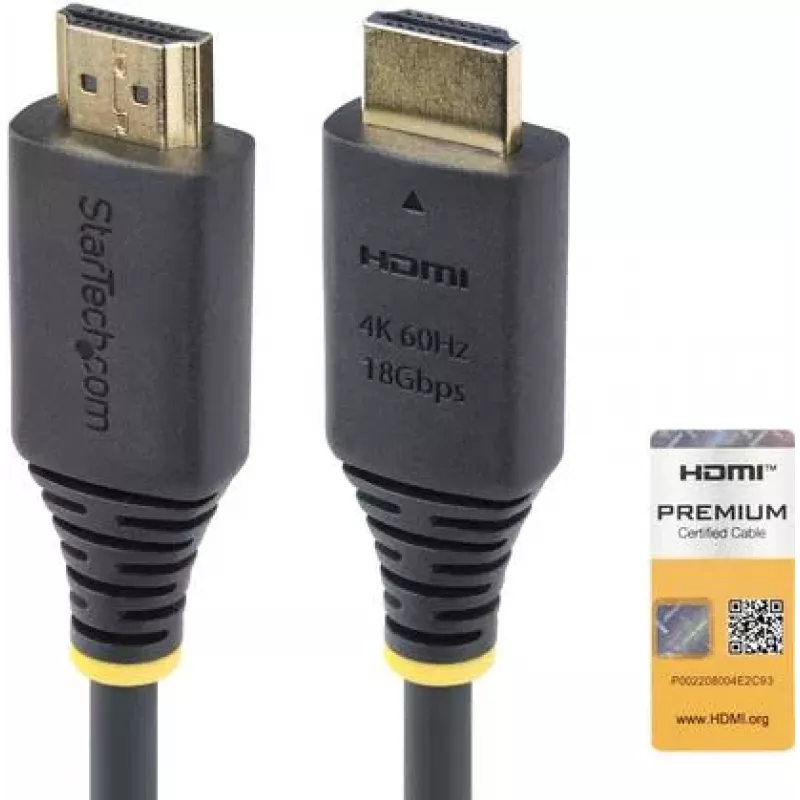 StarTech.com cavo HDMI High Speed Premium Certified 1,5 m (4,9 ft), 4K60Hz, nero