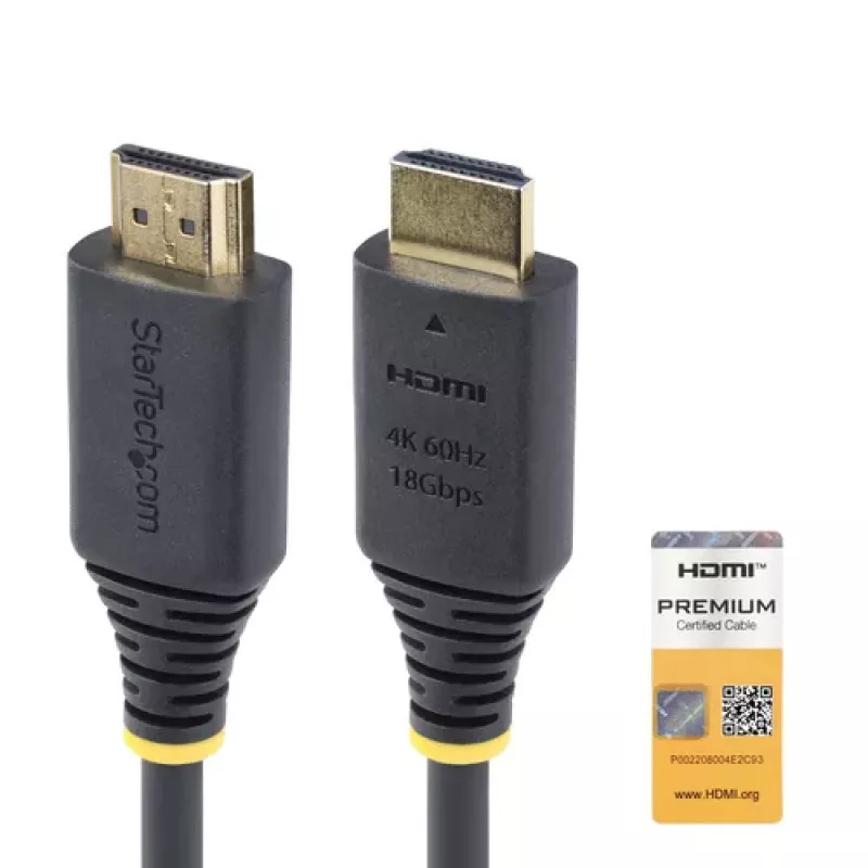 StarTech.com cavo HDMI High Speed Premium Certified 1,5 m (4,9 ft), 4K60Hz, nero