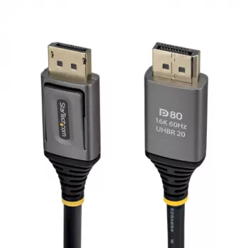 StarTech.com Cavo DisplayPort 2.1 DP80 da 0,5 m - Connettore maschio DisplayPort su connettore maschio DisplayPort - Nero