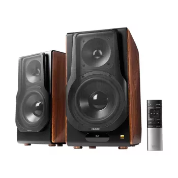 Edifier S3000MKII Diffusori da scaffale wireless premium 2.0, Marrone
