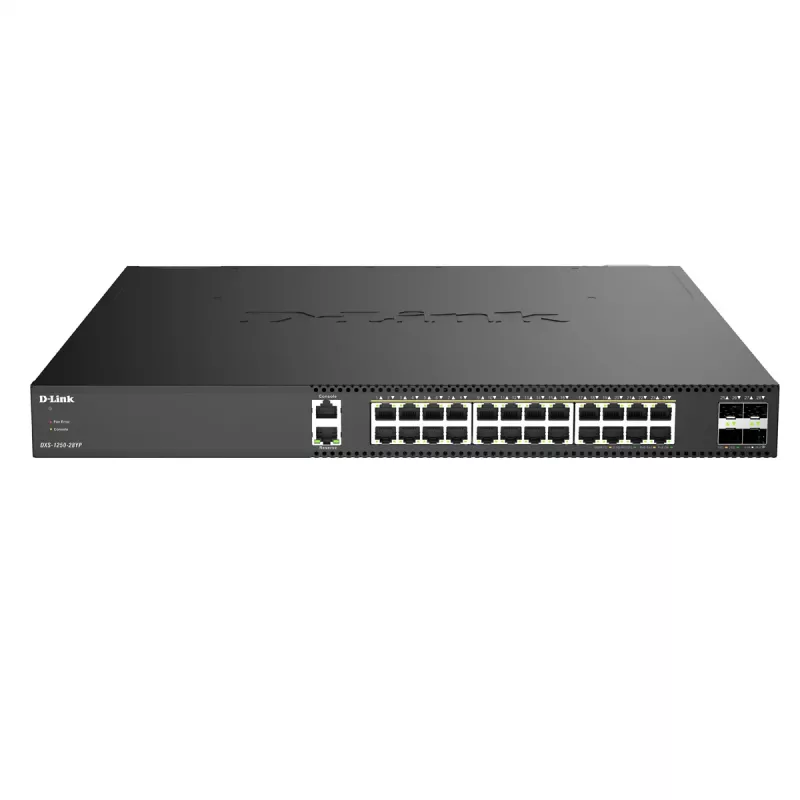 D-Link DXS-1250-28YP/E Switch Smart Managed Multi-Gigabit PoE++ con 4 uplink 25G SFP28