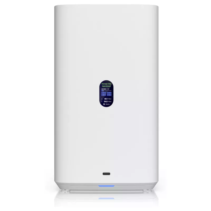 Ubiquiti UNAS-4-W Server NAS a 4 vani, Bianco, 4GB RAM, 1x 2.5GbE, 1x espansione USB-C