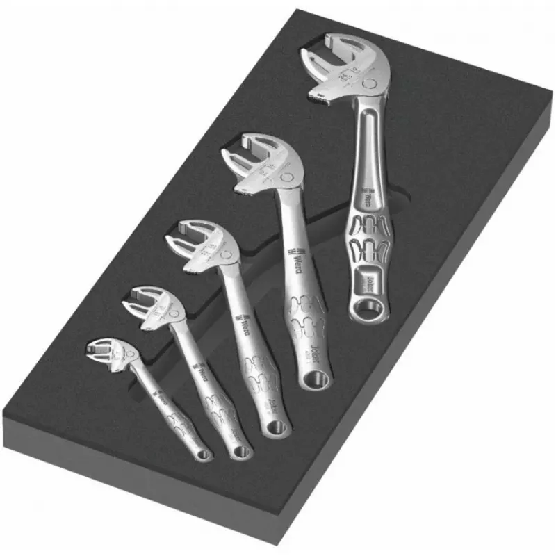 Wera Joker 05150122001 Set Chiavi a Forcella Auto-Serranti 5 pezzi 7-24 mm