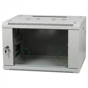 ALLNET Armadio a Parete 19 inch 15U Monoblocco Profondità 600mm Grigio Chiaro Flat Pack Serie SMA