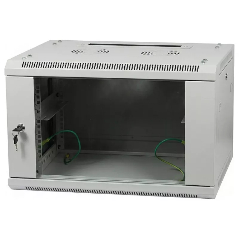 ALLNET Armadio a Parete 19 inch 15U Monoblocco Profondità 600mm Grigio Chiaro Flat Pack Serie SMA