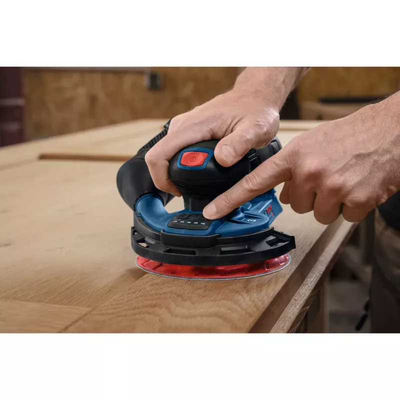 Bosch Professional GEX 12V-150-3 Levigatrice Orbitale a Batteria (12V, 150 mm, Motore Brushless EC, in L-BOXX)