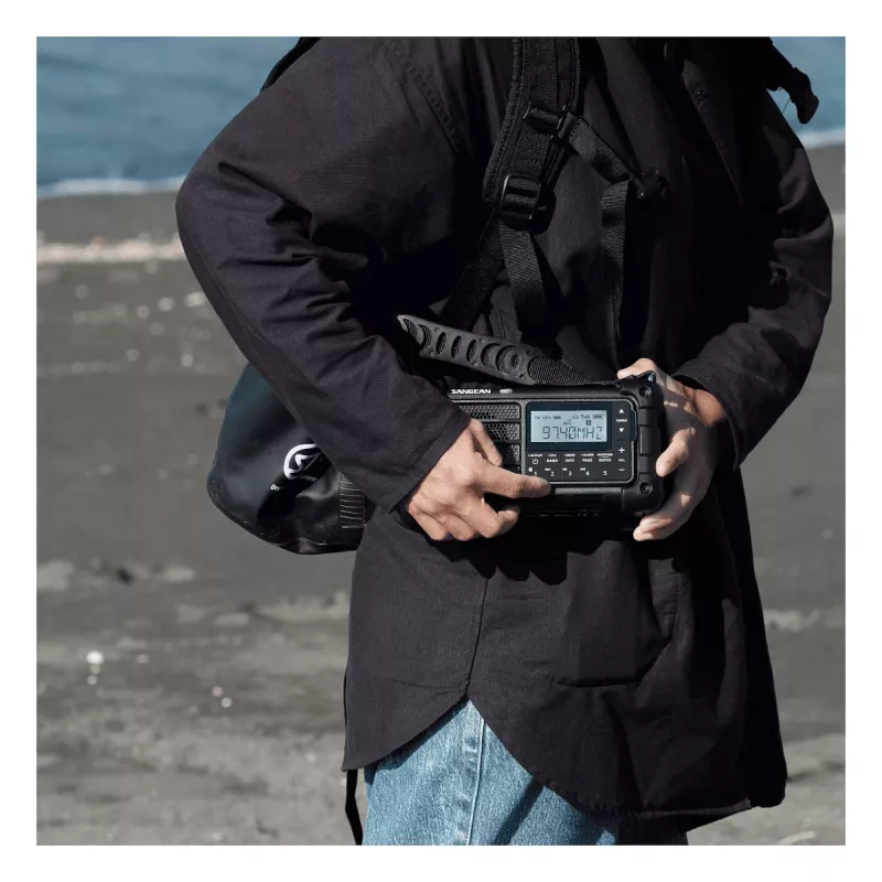 Sangean MMR-99 DAB nero radio di emergenza/a manovella/solare
