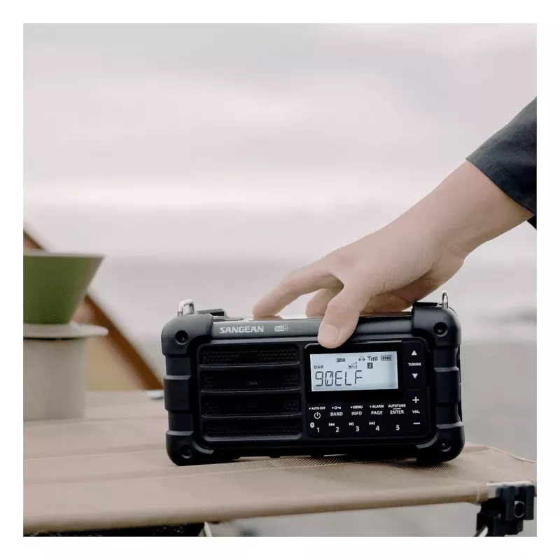 Sangean MMR-99 DAB nero radio di emergenza/a manovella/solare
