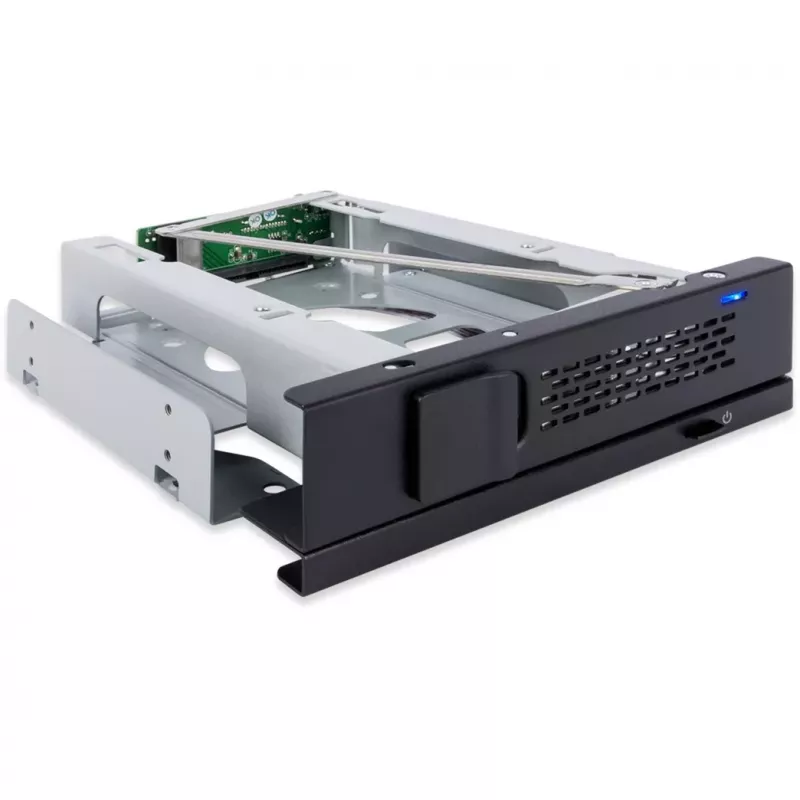 ICY DOCK TurboSwap MB171SP-1B rack mobile senza vassoio e senza ventola per HDD SAS/SATA da 3,5 pollici, per vano da 5,25 pollici