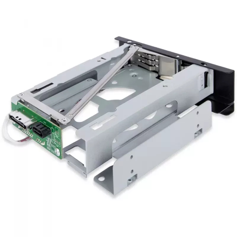 ICY DOCK TurboSwap MB171SP-1B rack mobile senza vassoio e senza ventola per HDD SAS/SATA da 3,5 pollici, per vano da 5,25 pollici