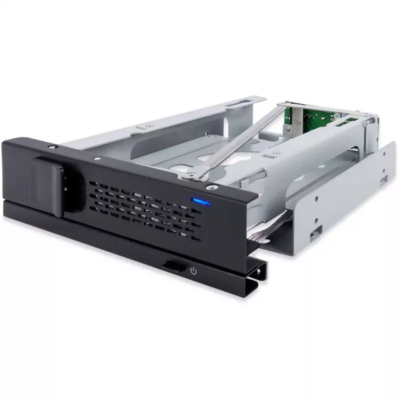 ICY DOCK TurboSwap MB171SP-1B rack mobile senza vassoio e senza ventola per HDD SAS/SATA da 3,5 pollici, per vano da 5,25 pollici