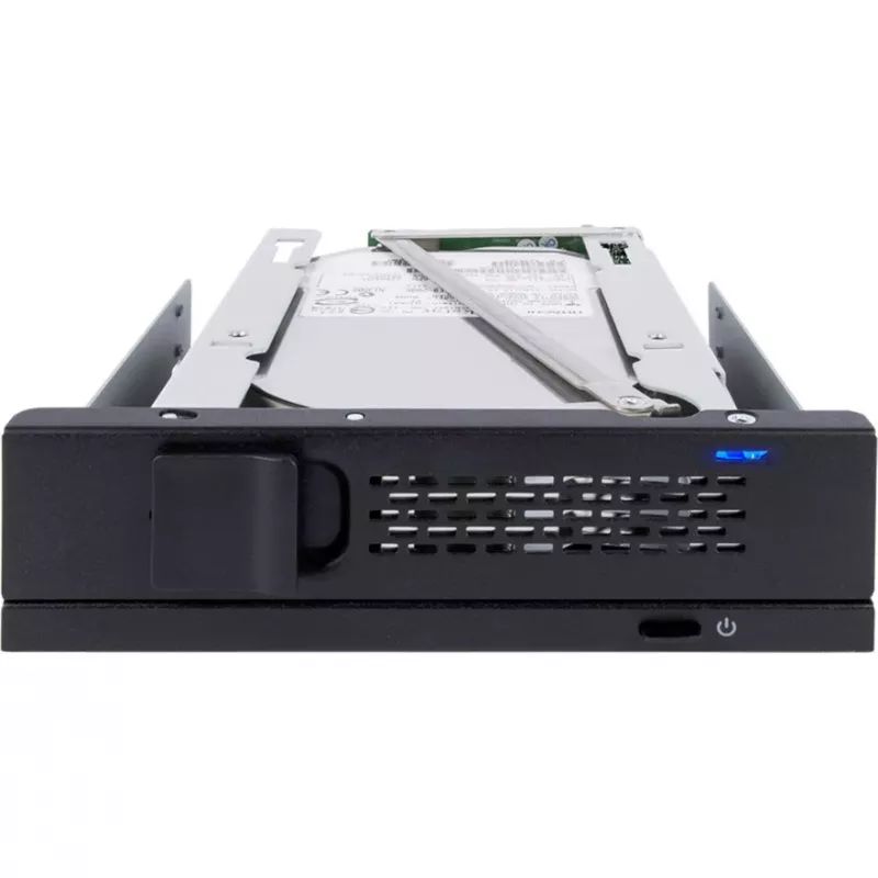 ICY DOCK TurboSwap MB171SP-1B rack mobile senza vassoio e senza ventola per HDD SAS/SATA da 3,5 pollici, per vano da 5,25 pollici