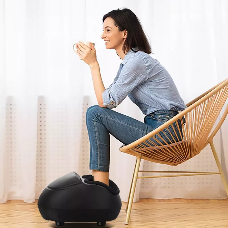 RENPHO massaggiatore shiatsu per piedi per fascite plantare, nero