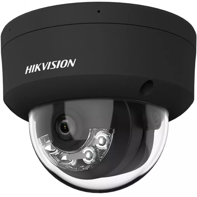 Hikvision DS-2CD2143G2-LIS2U(2,8mm)(BLACK) telecamera di sicurezza IP dome 4MP AcuSense, obiettivo fisso 2,8mm, nero