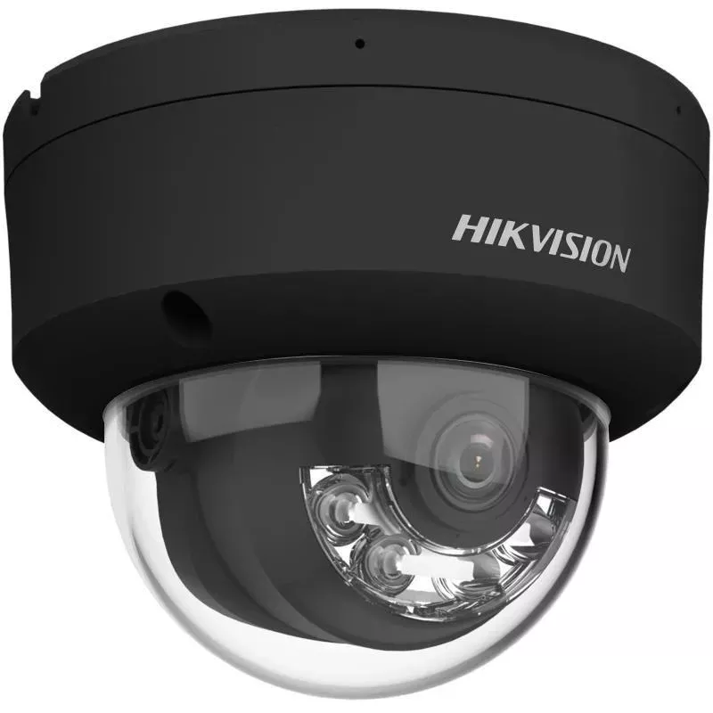 Hikvision DS-2CD2143G2-LIS2U(2,8mm)(BLACK) telecamera di sicurezza IP dome 4MP AcuSense, obiettivo fisso 2,8mm, nero