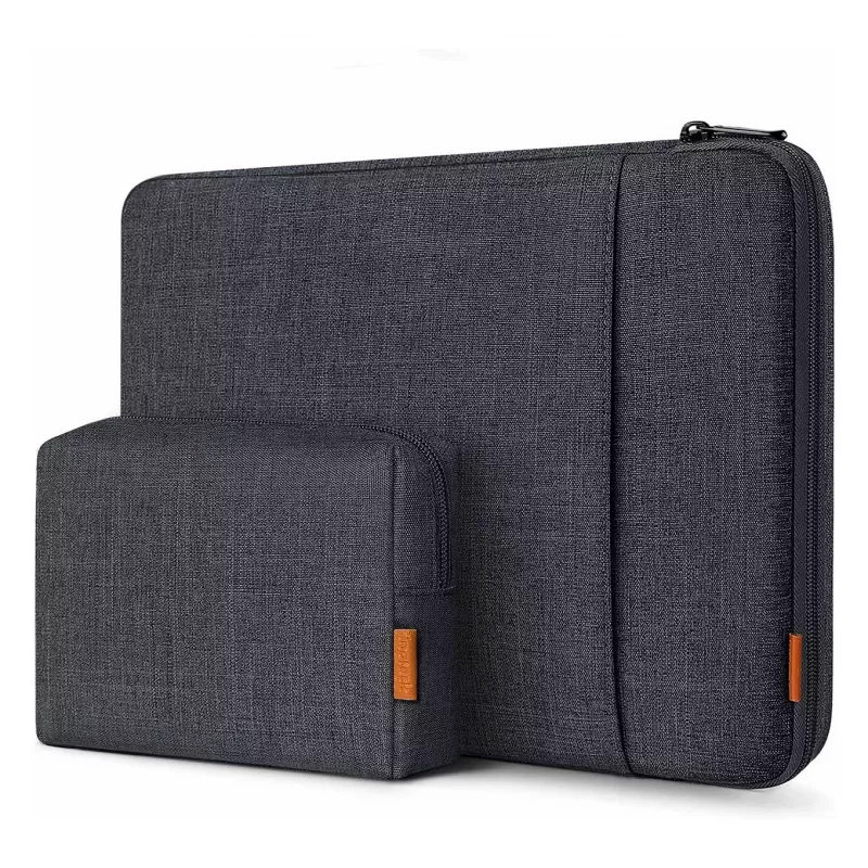 Inateck 16 Borsa per laptop con custodia per accessori LB01006/S1, nero-grigio