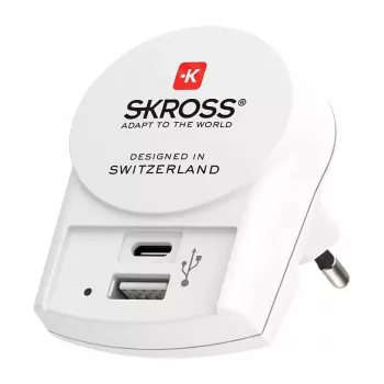 SKROSS Pro+ USB AC30PD adattatore da viaggio universale con 30W USB-C PD e USB-A
