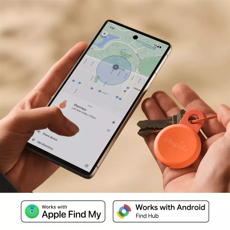 Chipolo LOOP – tracker Bluetooth ricaricabile con cinturino in silicone per iOS e Android, confezione da 4 (Charcoal, Chalk, Navy, Coral)
