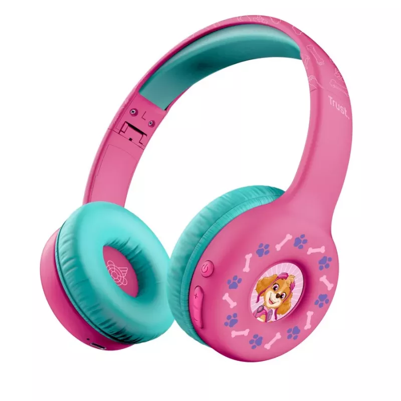 TRUST Nouna cuffie wireless per bambini Paw Patrol rosa