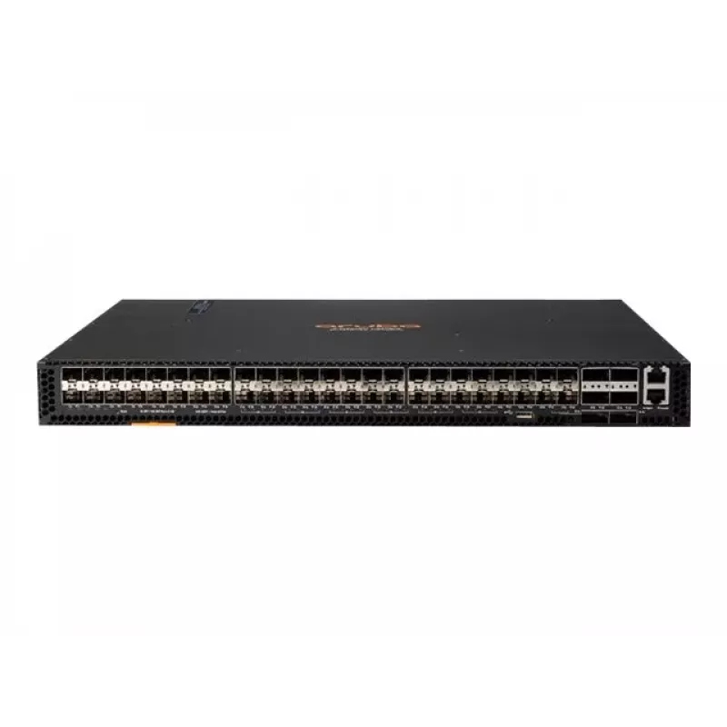 HPE Aruba 8320 switch managed Layer 3 48 porte 10GbE SFP+ e 6 porte 40GbE QSFP+ con 2 alimentatori 400W, 5 ventole, kit rack, conforme TAA