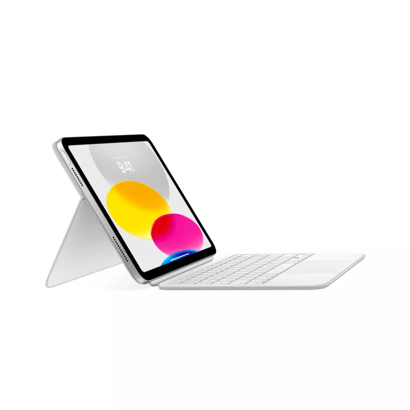 Apple Magic Keyboard Folio con trackpad - inglese britannico (QWERTY) - bianco - per iPad (10ª generazione)