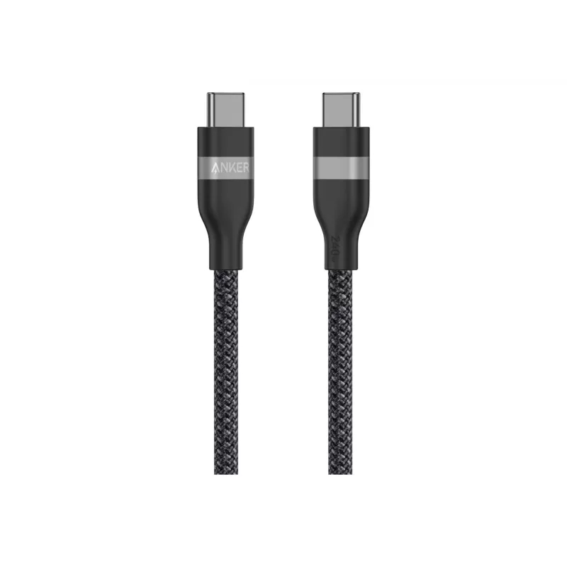 Anker cavo di ricarica rapida USB C to USB C 240W Upcycled-Braided A82E2 (1,8 m, nero)