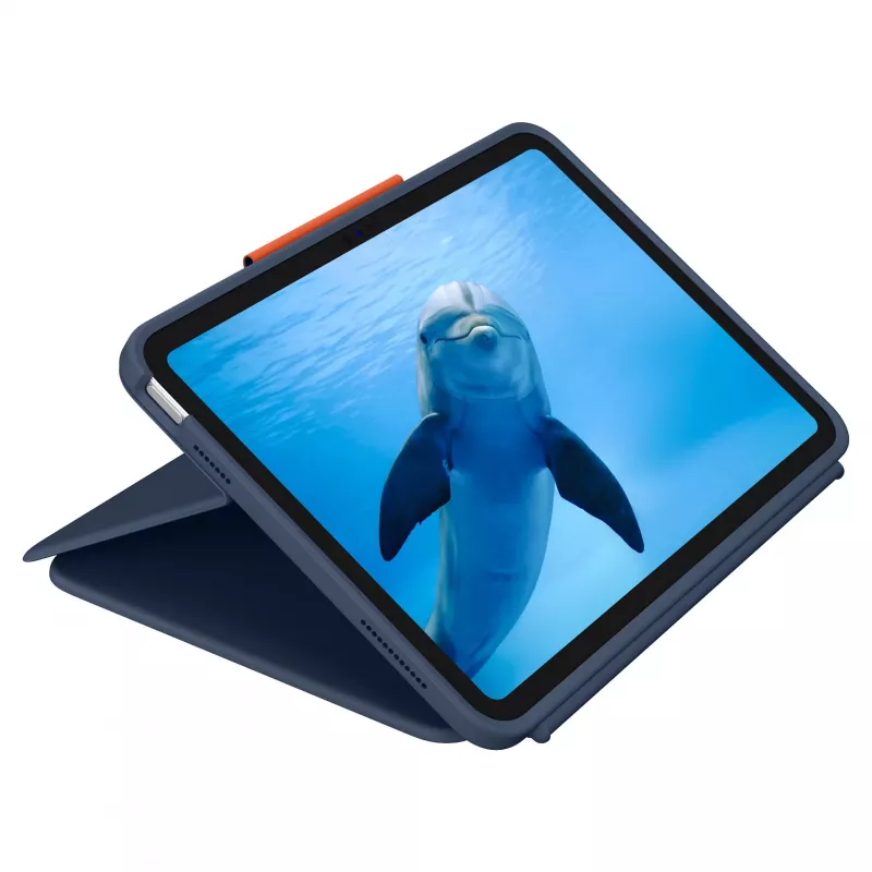 Logitech Rugged Combo 4 Touch custodia con tastiera e trackpad per Apple iPad 10ª generazione - Classic Blue - Pan Nordic QWERTY