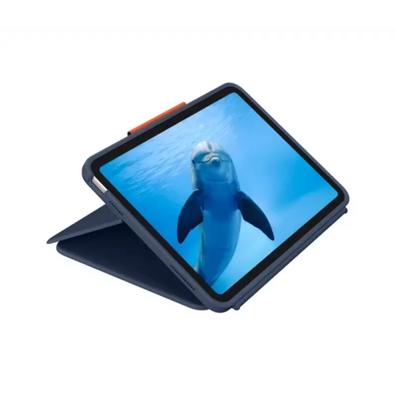 Logitech Rugged Combo 4 Touch custodia con tastiera e trackpad per Apple iPad 10ª generazione - Classic Blue - Pan Nordic QWERTY