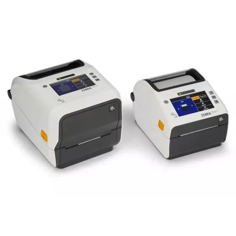 Zebra ZD621d-HC stampante di etichette a trasferimento termico diretto – 203 dpi – rotolo da 108 mm – 203 mm/s – LCD touch a colori – USB 2.0, LAN, seriale, host USB, Bluetooth LE 5 – bianca