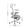 MARK ADLER Leadpro 8.7 sedia da ufficio grigio con poggiatesta e meccanismo basculante