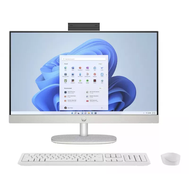 HP All-in-One 24-cr0061nf, AMD Ryzen 7 7730U, 16 GB RAM, 1 TB SSD, 23,8 pollici Full HD IPS, Windows 11 Home, bianco (ricondizionato)