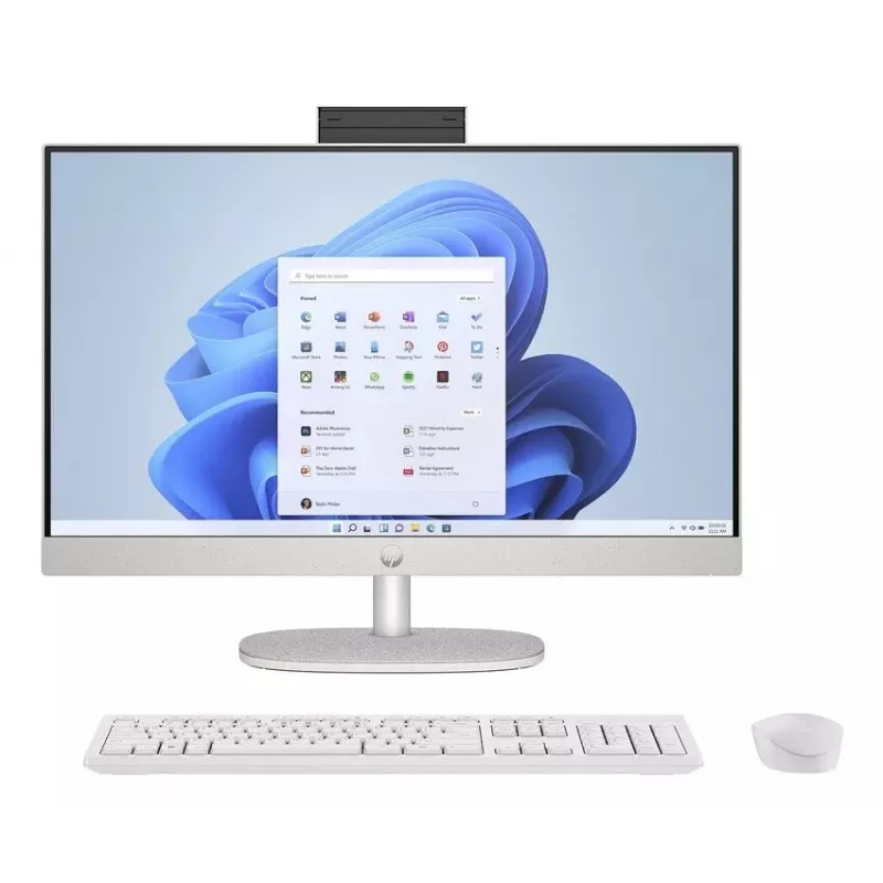 HP All-in-One 24-cr0061nf, AMD Ryzen 7 7730U, 16 GB RAM, 1 TB SSD, 23,8 pollici Full HD IPS, Windows 11 Home, bianco (ricondizionato)