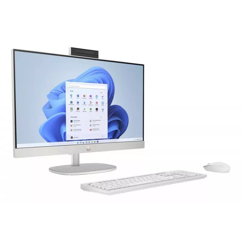 HP All-in-One 24-cr0061nf, AMD Ryzen 7 7730U, 16 GB RAM, 1 TB SSD, 23,8 pollici Full HD IPS, Windows 11 Home, bianco (ricondizionato)
