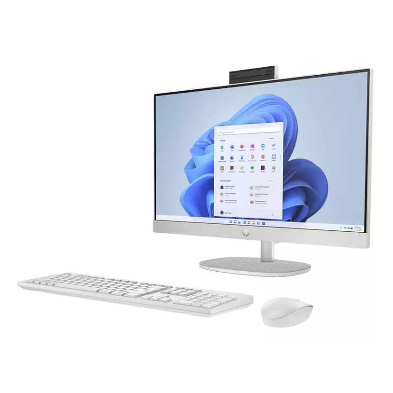 HP All-in-One 24-cr0061nf, AMD Ryzen 7 7730U, 16 GB RAM, 1 TB SSD, 23,8 pollici Full HD IPS, Windows 11 Home, bianco (ricondizionato)