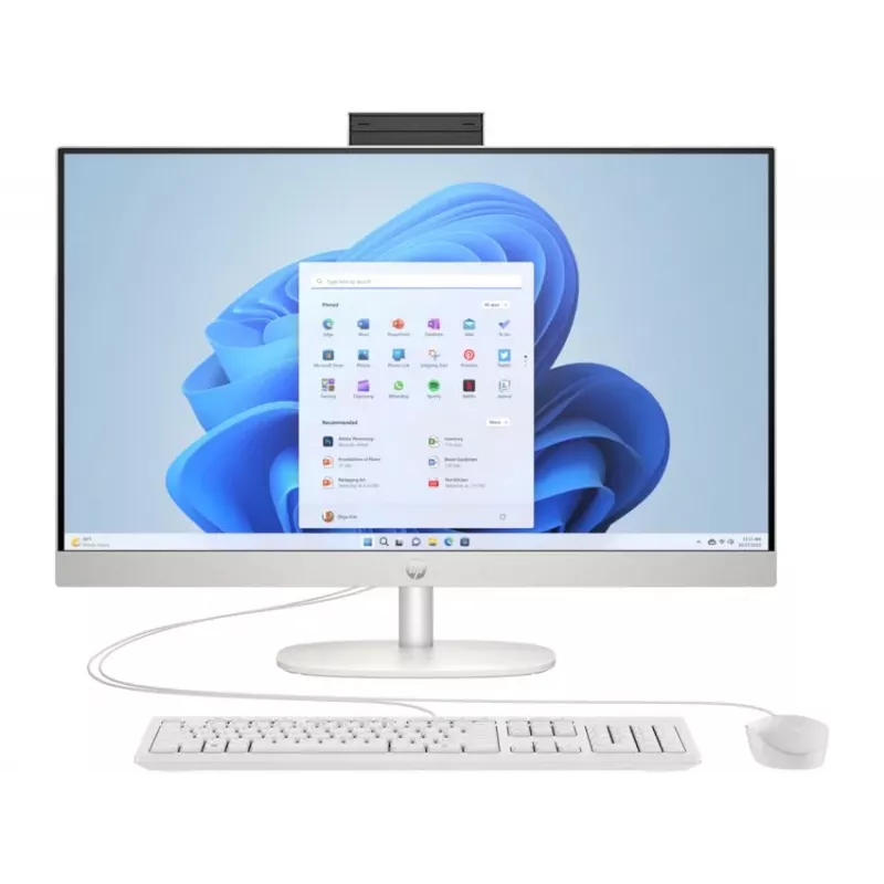 HP All-in-One 27-cr0049nf PC desktop, AMD Ryzen 5 7520U, 16 GB RAM, 512 GB SSD, display Full HD IPS da 27 pollici, Windows 11 Home, nero (ricondizionato)