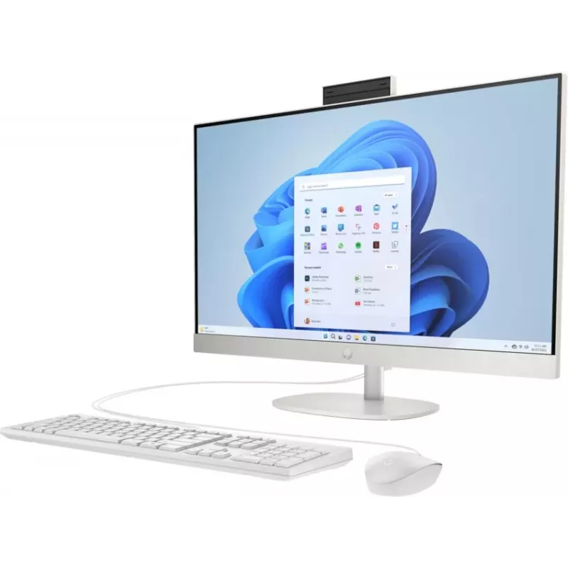 HP All-in-One 27-cr0049nf PC desktop, AMD Ryzen 5 7520U, 16 GB RAM, 512 GB SSD, display Full HD IPS da 27 pollici, Windows 11 Home, nero (ricondizionato)