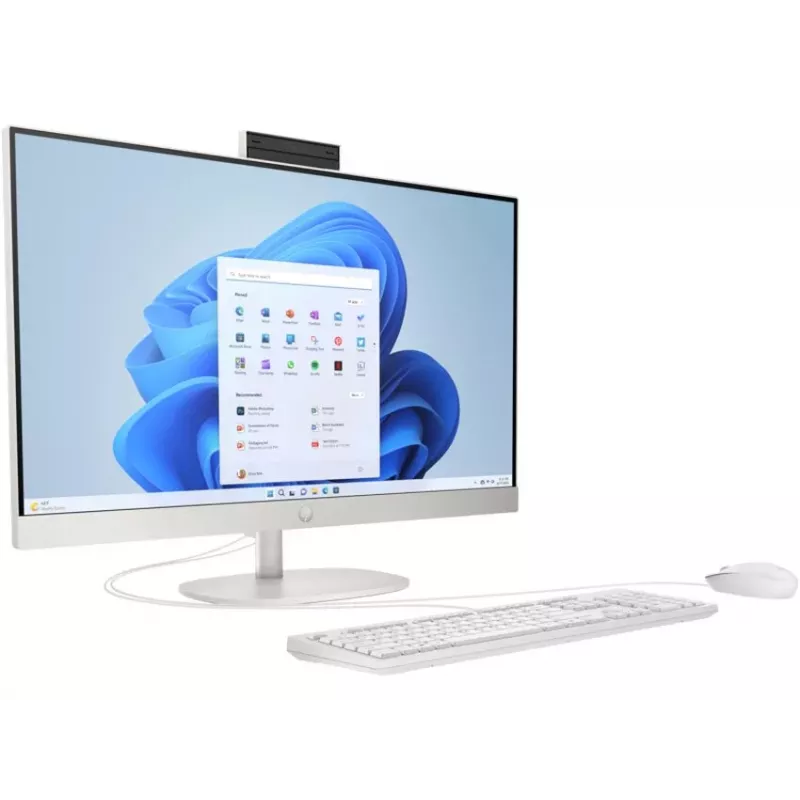HP All-in-One 27-cr0049nf PC desktop, AMD Ryzen 5 7520U, 16 GB RAM, 512 GB SSD, display Full HD IPS da 27 pollici, Windows 11 Home, nero (ricondizionato)