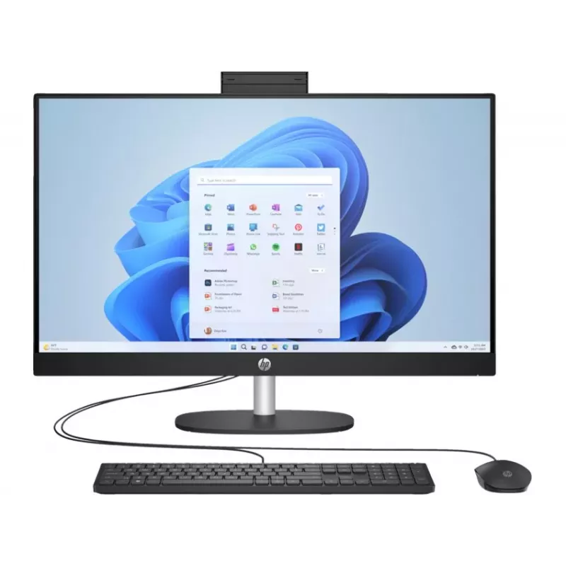 HP All-in-One 27-cr0038na, 27 pollici Full HD IPS, AMD Ryzen 5, 16GB RAM, 1TB SSD, Windows 11 Home, Natural Silver (ricondizionato)
