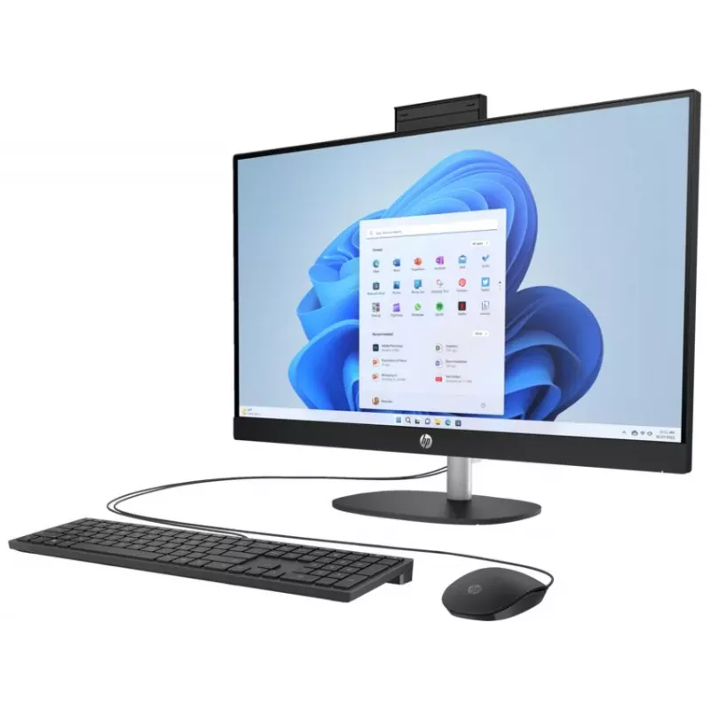HP All-in-One 27-cr0038na, 27 pollici Full HD IPS, AMD Ryzen 5, 16GB RAM, 1TB SSD, Windows 11 Home, Natural Silver (ricondizionato)