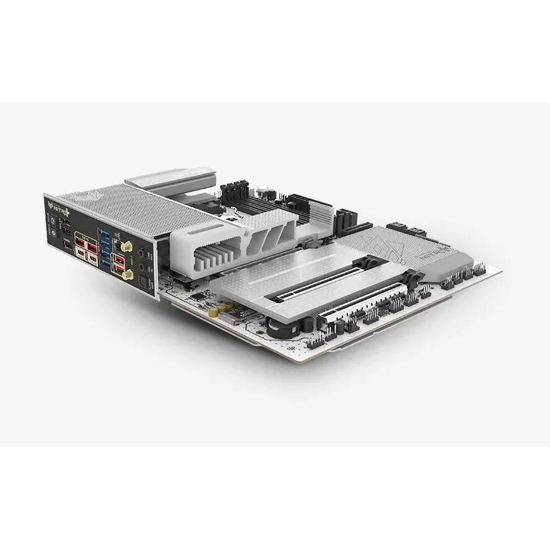 SAPPHIRE NITRO+ X870EA PHANTOMLINK P.E Scheda madre, AMD X870E, Socket AM5, DDR5, Wi-Fi 7, bianco/nero