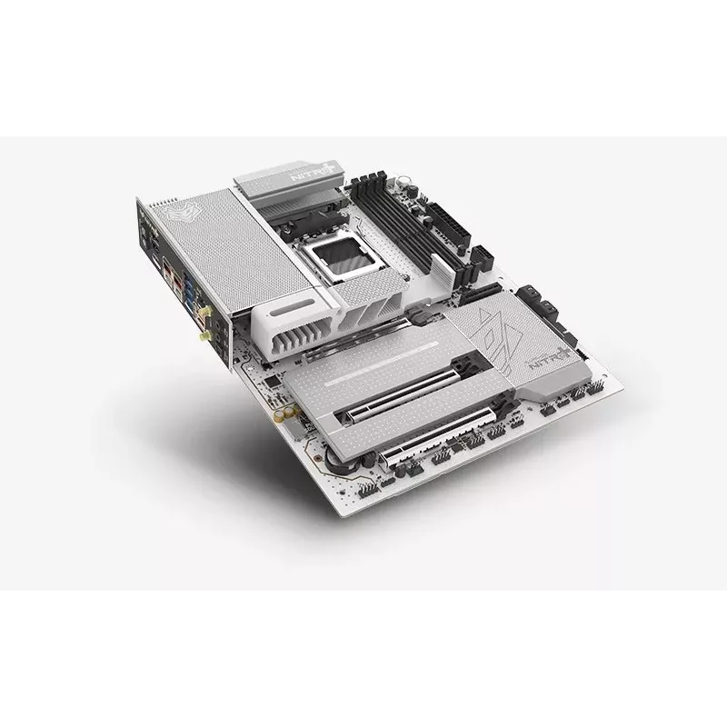 SAPPHIRE NITRO+ X870EA PHANTOMLINK P.E Scheda madre, AMD X870E, Socket AM5, DDR5, Wi-Fi 7, bianco/nero
